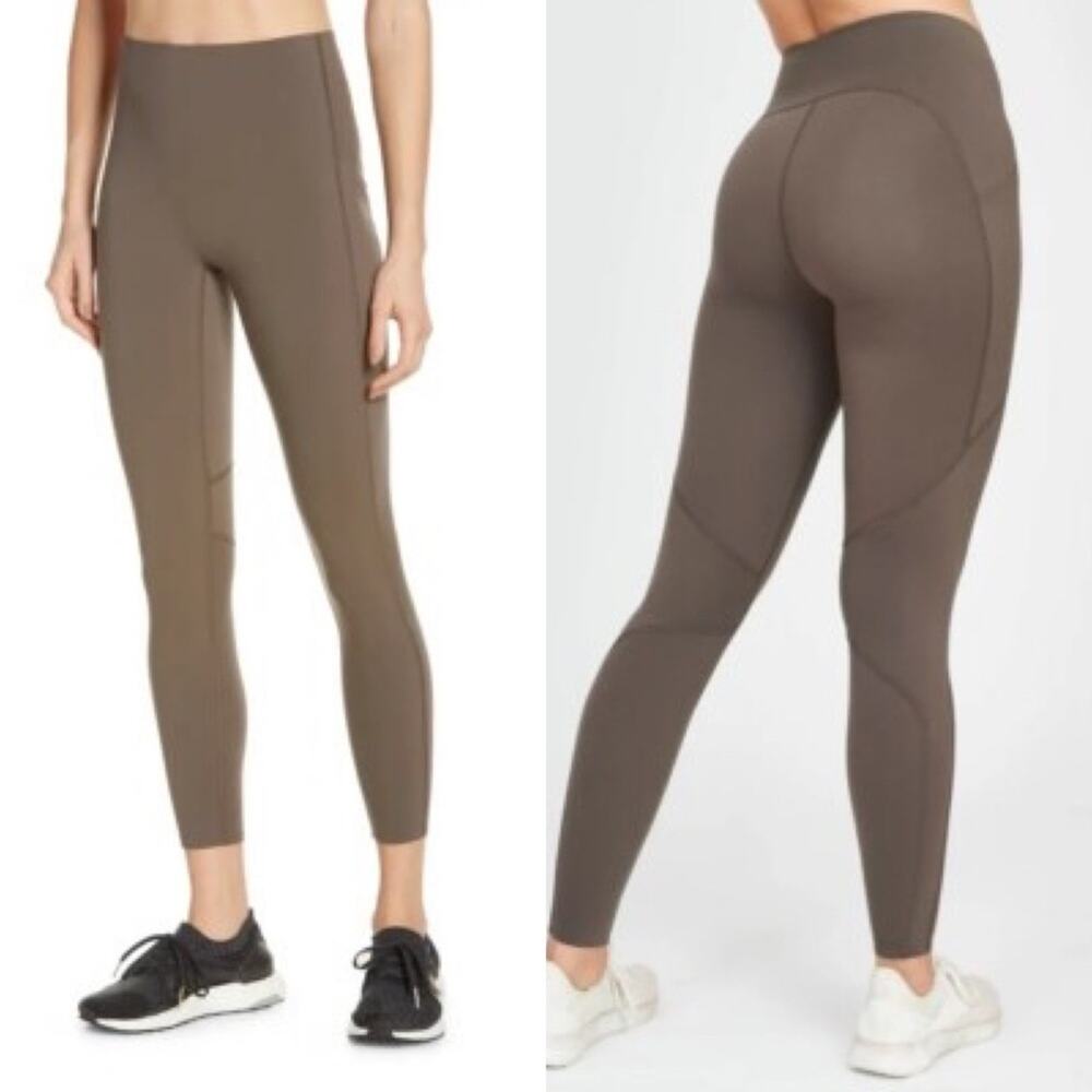 Spanx EveryWear Knockout Pocket Leggings Tan‎ Bark Womens Size XL